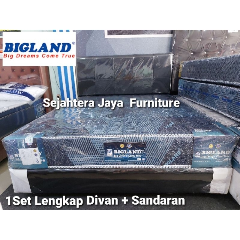 SET Springbed Bigland Deluxe Original + Divan (BONUS 2 BANTAL)