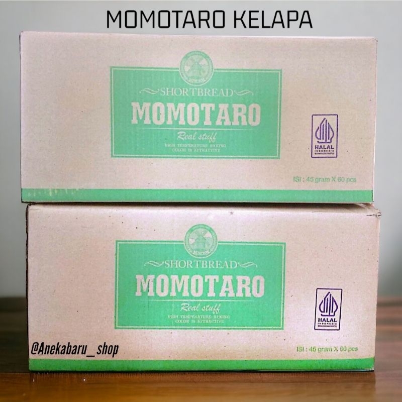 

1 DUS / 60 PCS MOMOTARO KUKIS SHORTBREAD KELAPA 45gr