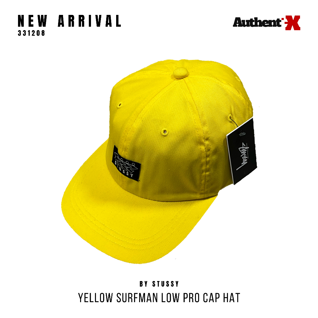 STUSSY SURFMAN LO PRO CAP YELLOW | TOPI ORIGINAL