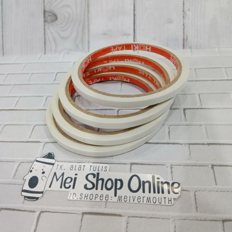 

DOUBLE TAPE UKR 1/4inch/6mm (isi 4pcs) HOKITAPE