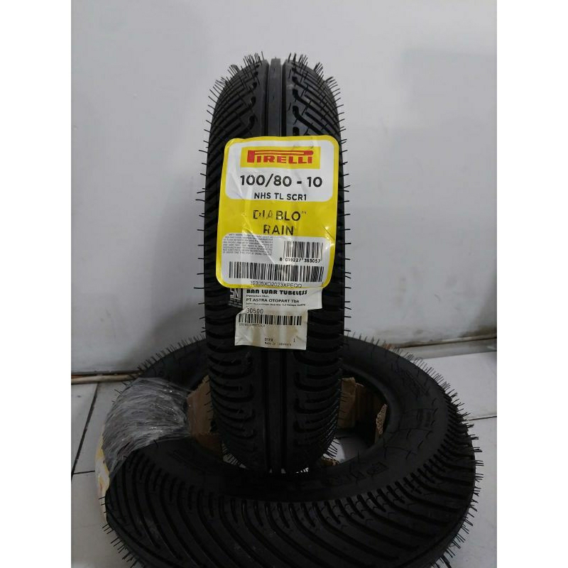 Ban Pirelli Diablo RAIN 100/80-10 For Scooter High Perfomance-Tubless-