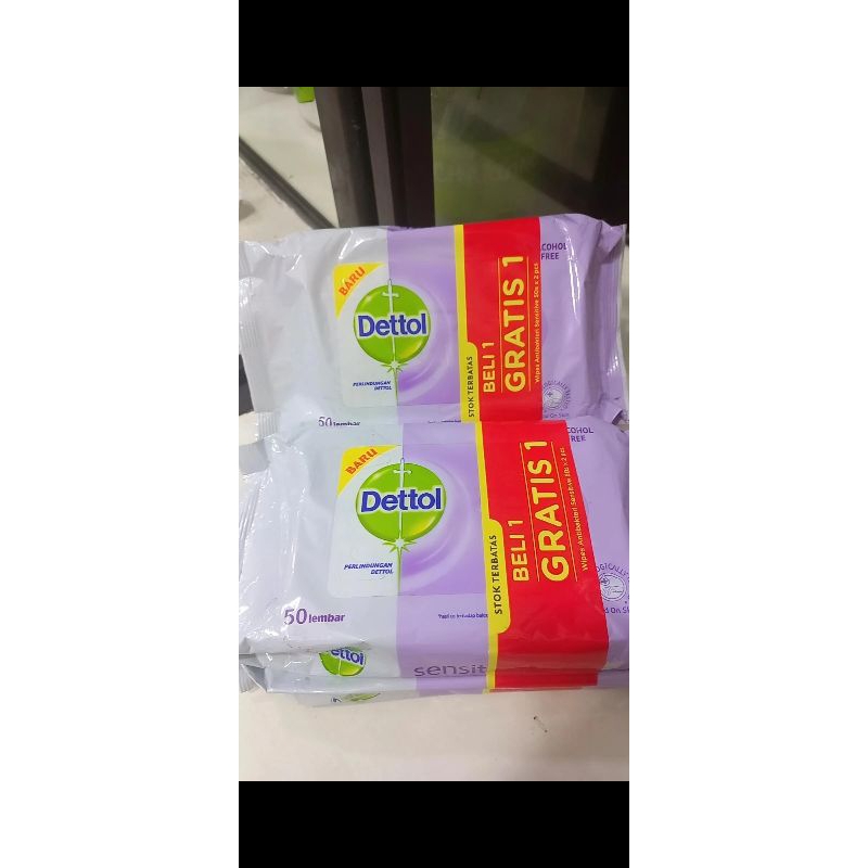Dettol tisu basah isi 10sheet beli 1 gratis 1