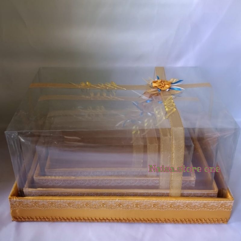

[ 1SET ISI 4 KOTAK HANTARAN] KOTAK HANTARAN SESERAHAN PERNIKAHAN WARNA COKLAT SET MIKA