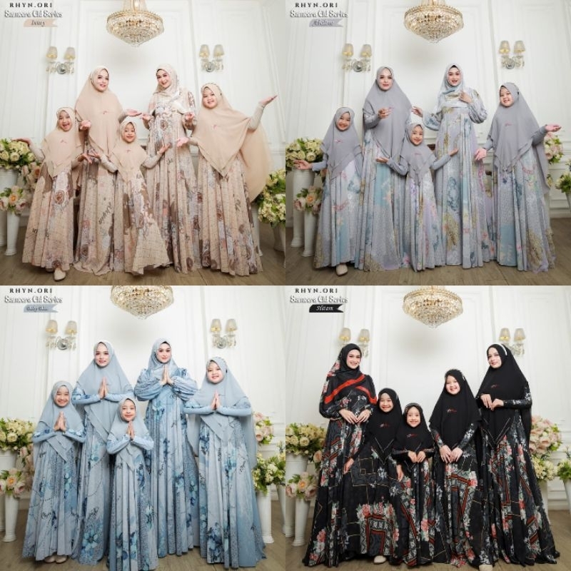 SALE .... (x8) RHYN/ELDEENA SAMERA COUPLE  Baju Gamis Syari Couple/Sarimbit/Serimbit Ibu dan Anak Sa