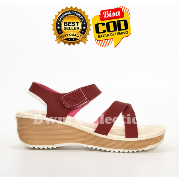 NEW SANDAL KICKERS WANITA WEDGES MODEL TALI ELASTIS TERBARU DAN DIJAMIN PALING TRENDY
