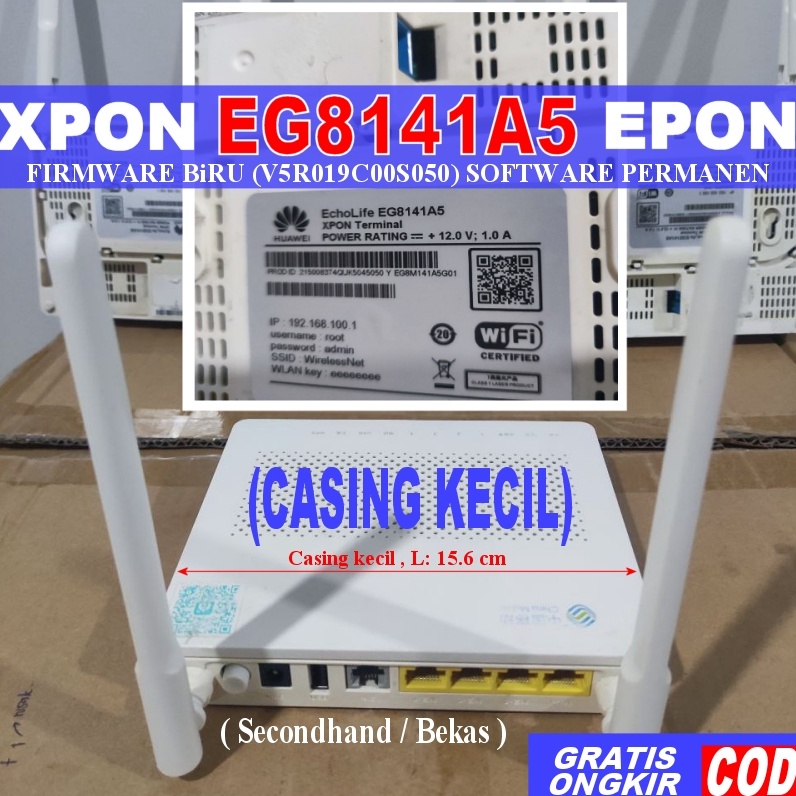 ART D54G HUAWEI EPON EG8141A5 KECIL MODEM ONT HG8545M FIRMWARE BIRU BEKAS  TIDAK BARU