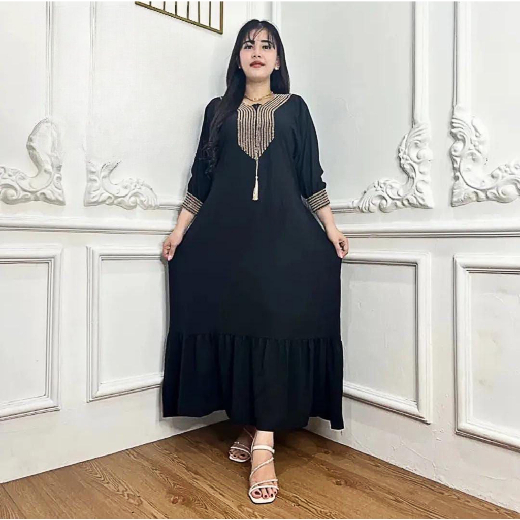 GAMIS SULTAN TERBARU 2025 BAHAN CRINKLE AIRFLOW LD 110 PJ130