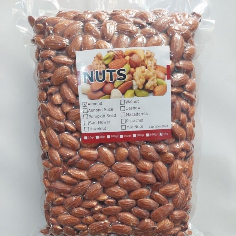 

KODE D83G roasted almond kacang almond panggang