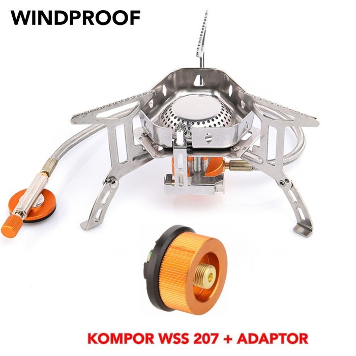 TAFFWARE TAFFSPORT KOMPOR GAS PORTABEL LIPAT + ADAPTER  WSS-201 /  WSS 201