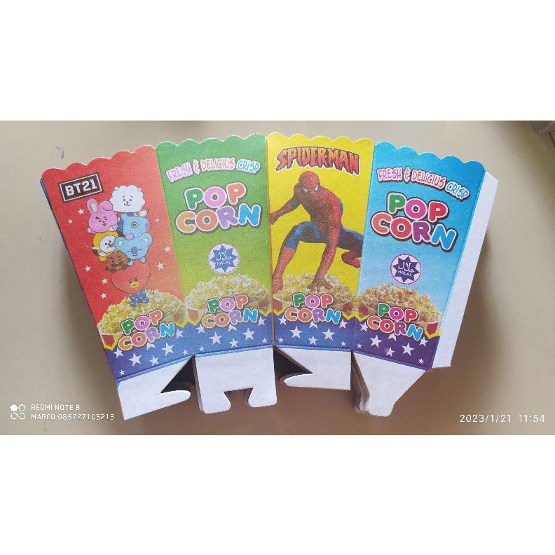 

KODE Q8X bungkus popcorn 1 pcsbahan craft dublek 6x12 murahterlaris