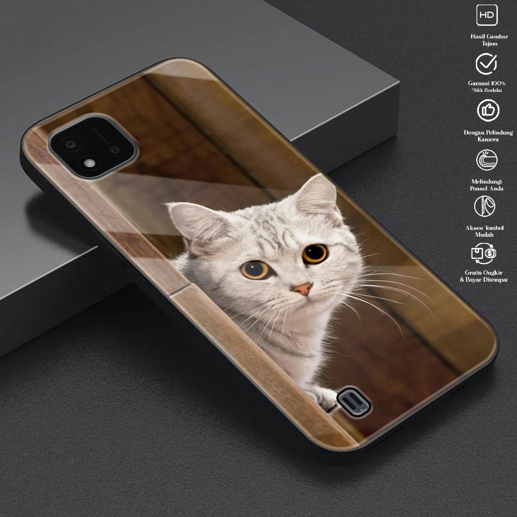Case REALME C20/REALME C11 2021  - Casing REALME C11 2021/REALME C20 ( KUCING ) - 2D Premium Glossy 