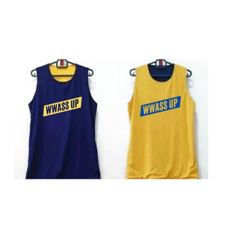 (custom) Jersey basket polos bolak balik atasan singlet custom