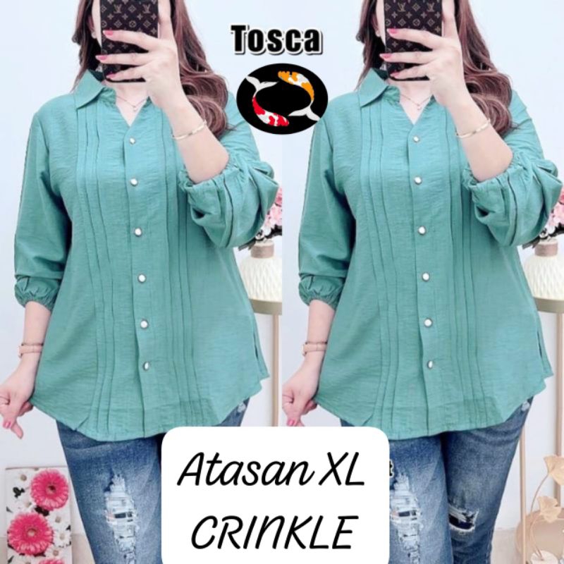 ATASAN WANITA CRINKLE JUMBO/KEMEJA WANITA CRINKLE/BLOUSE WANITA CRINKLE IMPORT