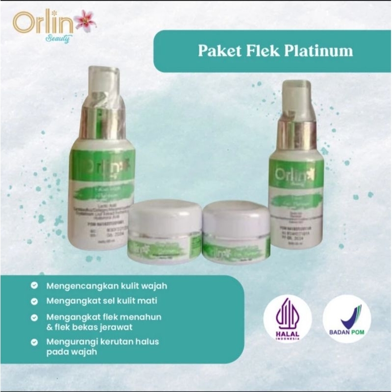 (HADIAH GRATIS) ORLIN BEAUTY SKINCARE/ORLIN FLEK PLATINUM /SKINCARE ORLIN/FLEK BOOSTER ORLIN BEAUTY