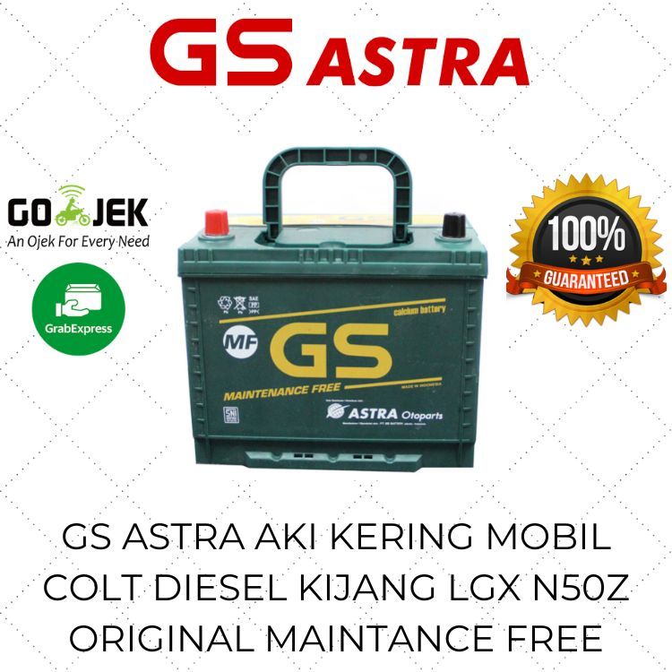 GS ASTRA ORIGINAL AKI KERING Mobil COLT DIESEL FUSO KIJANG LGX 60Ah 12V N50Z / 55D26R ORIGINAL