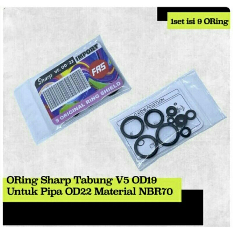 oring set isi 9 pcs - oring - sil set - seal set - oring set tabung