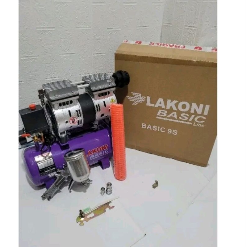 PAKET CAT KOMPRESOR LAKONI OILES BASIC 9S / mesin kompresor angin / kompresor Oiles lakoni / compres