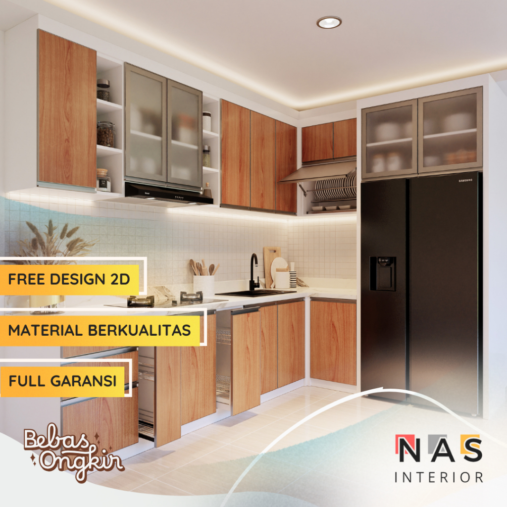 NAS Custom Kitchen set bergaransi | Kitchen set HPL | Kitchen set aluminium | Kitchen set PREMIUM