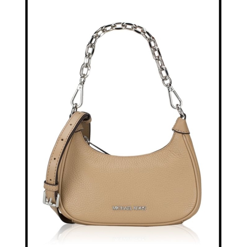 Tas Michael Kors MK Cora Mini Zip Pouchette Camel