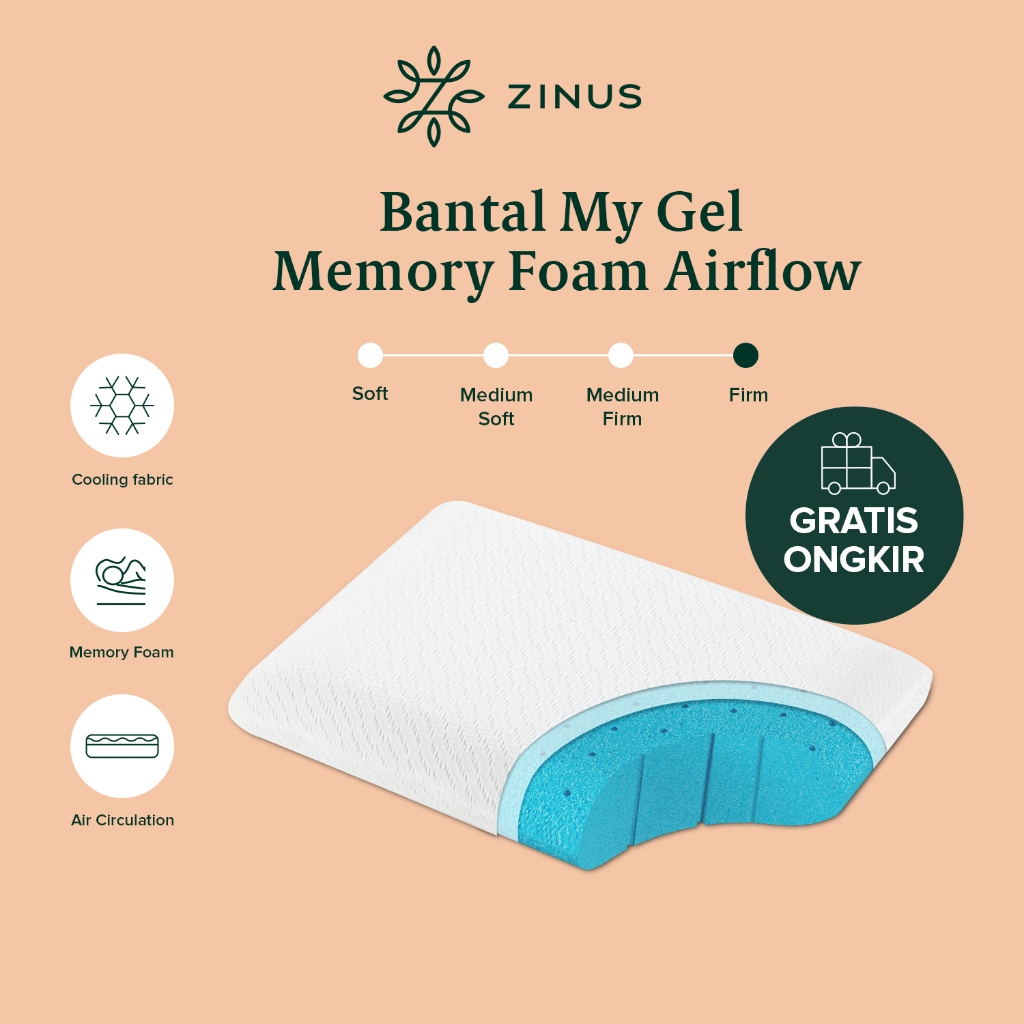 Bantal Zinus Cooling Gel Memory Foam Airflow