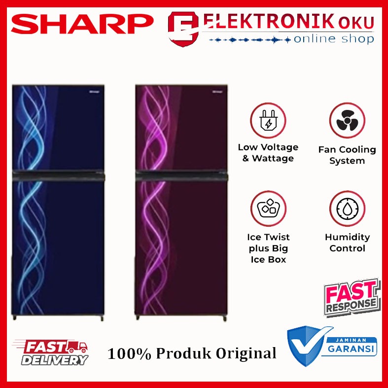 Kulkas SHARP SJ-197ND VP/VB 2 Pintu SJ197ND
