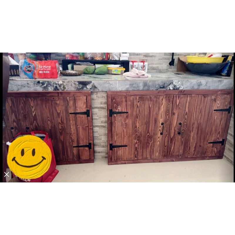 Pintu Kolong Dapur kitchen set jati belanda ukuran custom
