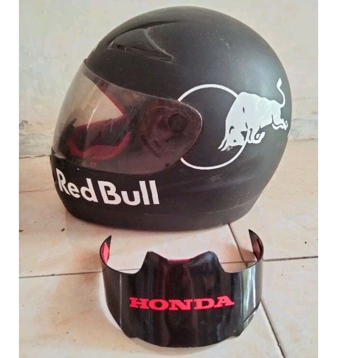 spoiler helm TRX Honda CBR hitam glossy