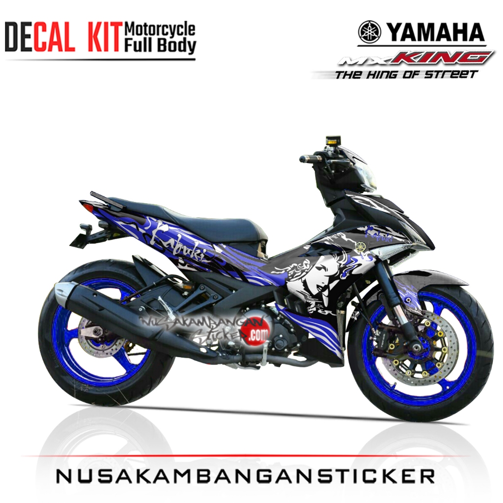 Decal Sticker  MX-King 150 Kabuki Biru Stiker full Body
