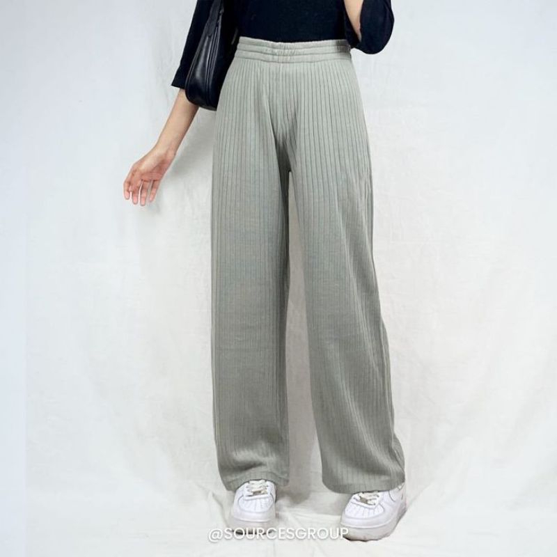RUBY PANTS KNIT HIGHWAIST - Kulot Knit Highwaist - Kulot Highwaist Knit - Kulot Knit Highwaist Trend