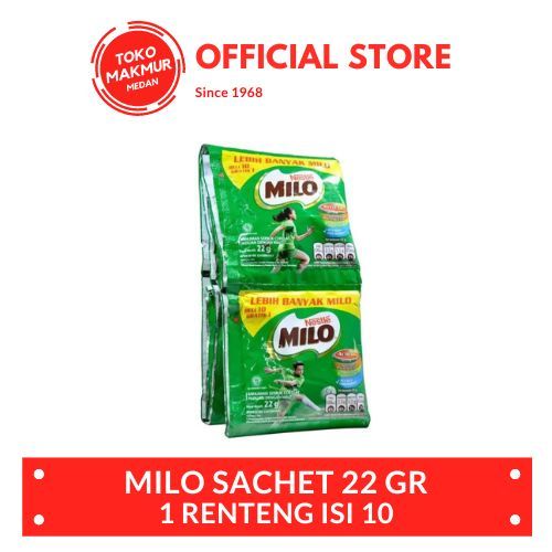 

1 RENCENG MILO SACHET 22GR ISI 10 SACHET