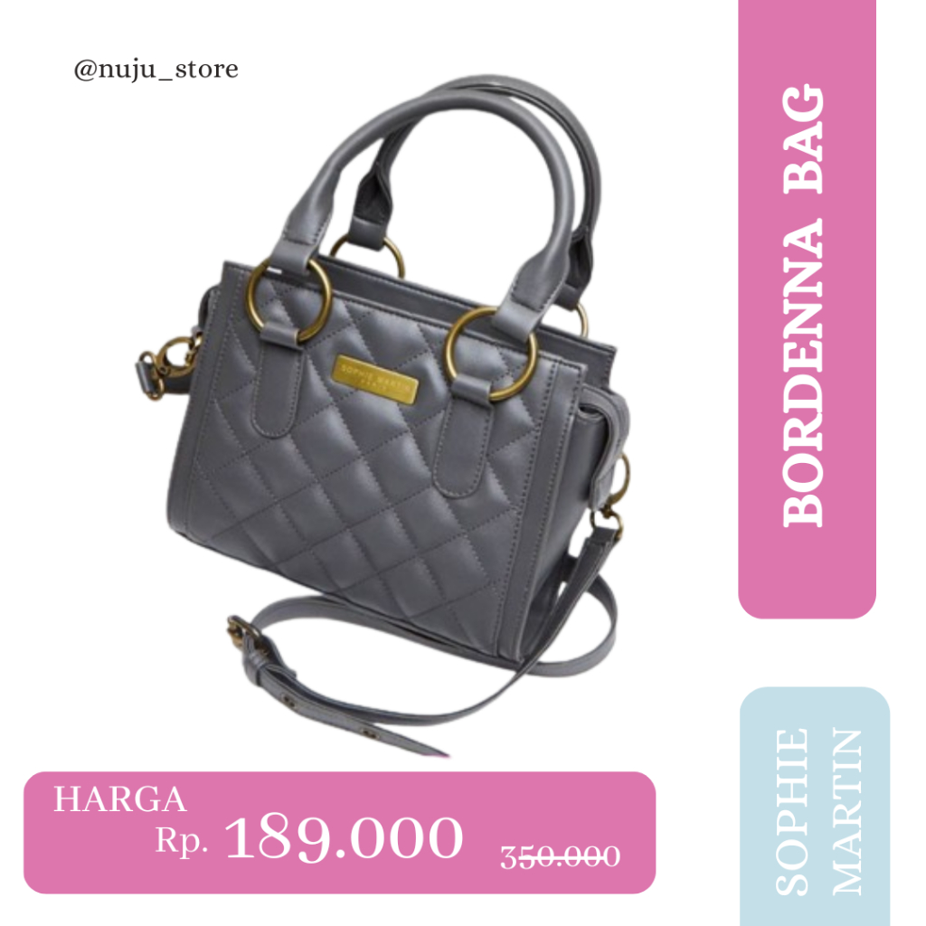 tas selempang sling hand jinjing  tote bag BORDENNA BAG T7598G3  sophie martin fashion  wanita