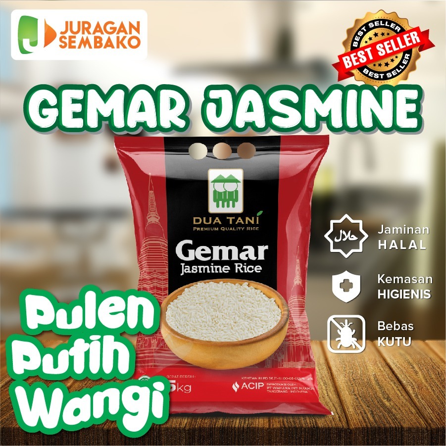 

Beras Dua Tani Royal Gemar Jasmine 5kg - High Quality Halal