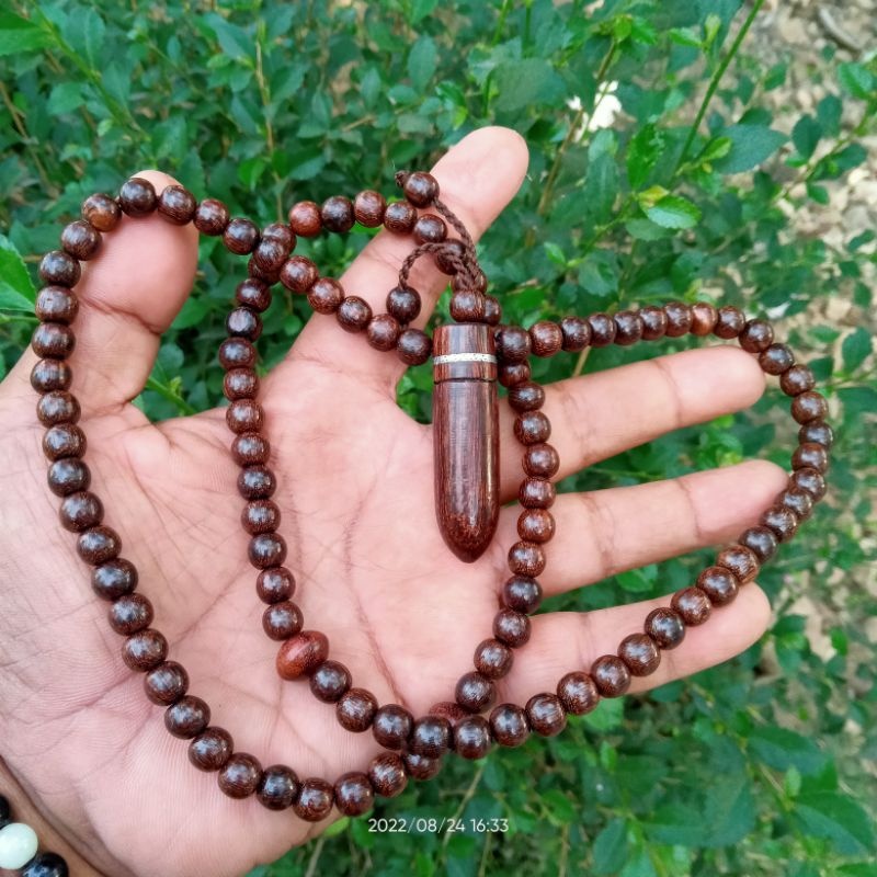 Kalung liontin lepas pasang bahan kayu galih asem