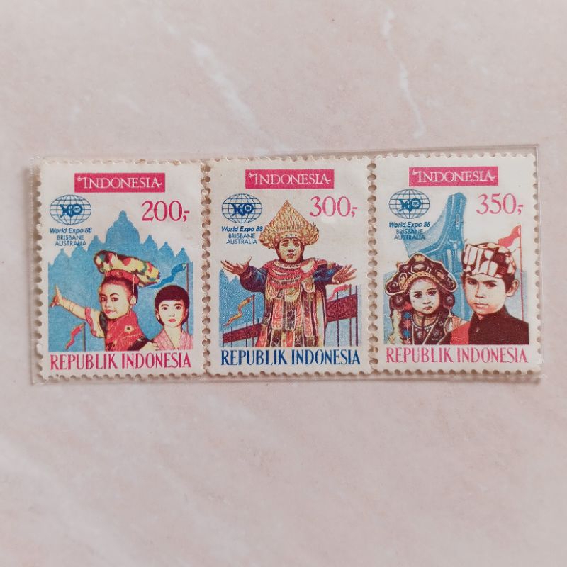 

(AB) Perangko Indonesia 1988 World Expo Brisbane Set Lengkap 3 pcs Mint
