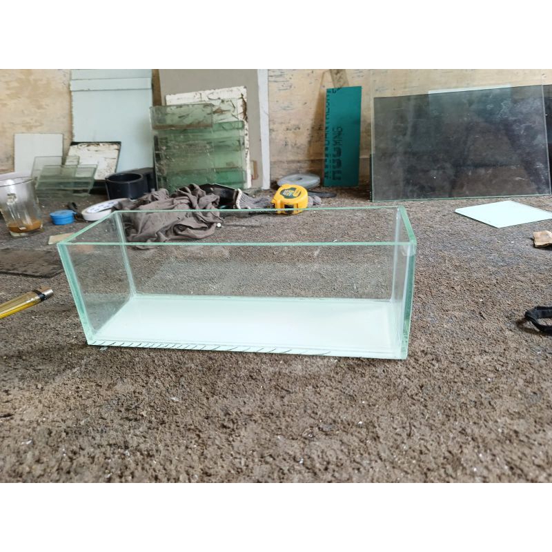 aquarium kaca mini soliter cupang  ukuran 40x10x15