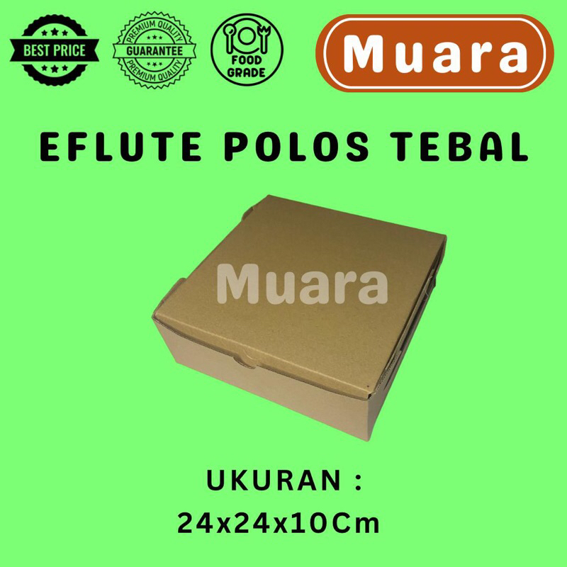 

Dos Eflute Polos Tebal 24x24x10Cm / Kardus Kotak Dus Box Hampers Souvenir Kue Baju Pakaian Karton Polos