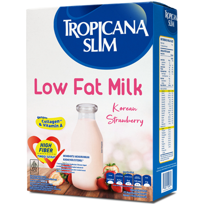 

TROPICANA SLIM LOW FAT MILK KOREAN STRAWBERRY SUSU DIET 500 G