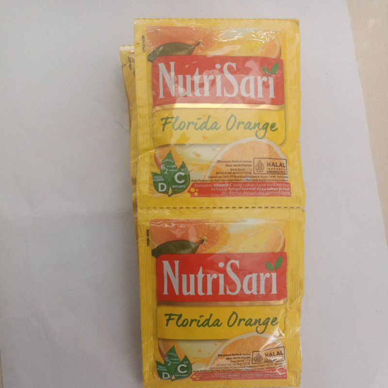 

MINUMAN NUTRISARI RASA FLORIDA ORANGE ISI 10 SACHET RENCENGAN