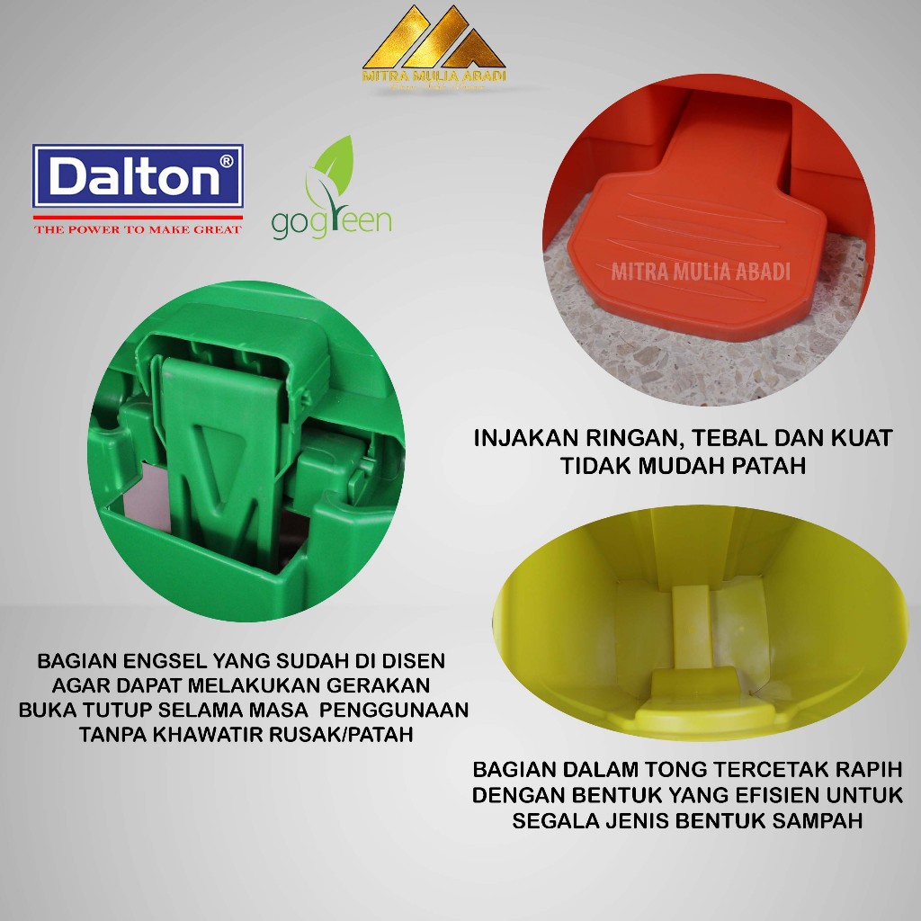 ID TEMPAT SAMPAH INJAK 80 LITER DALTON HPDE / DUSTBIN / BAK SAMPAH DALTON