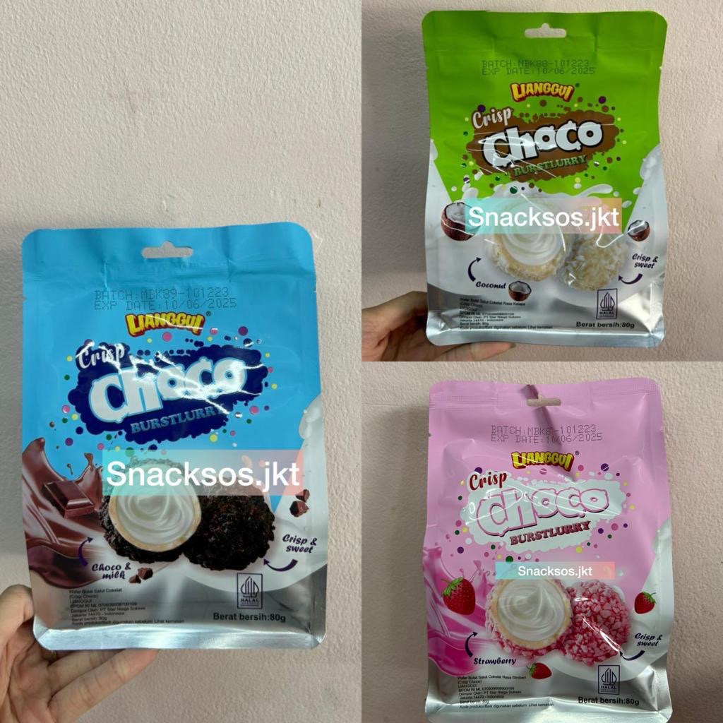 

LIANGGUI CRISP CHOCO COCONUT / CHOCO & MILK / CHOCOLATE STRAWBERRY CRUMBS