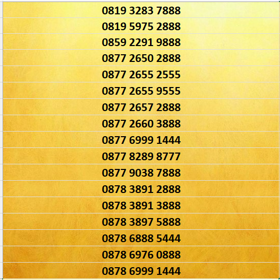 Nomor Cantik XL Bebas Triple A - 666 - 777 - 888 - 999 - 000 Part 3