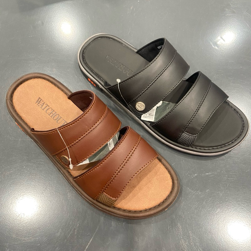 Watchout original sandal slide pria double strap