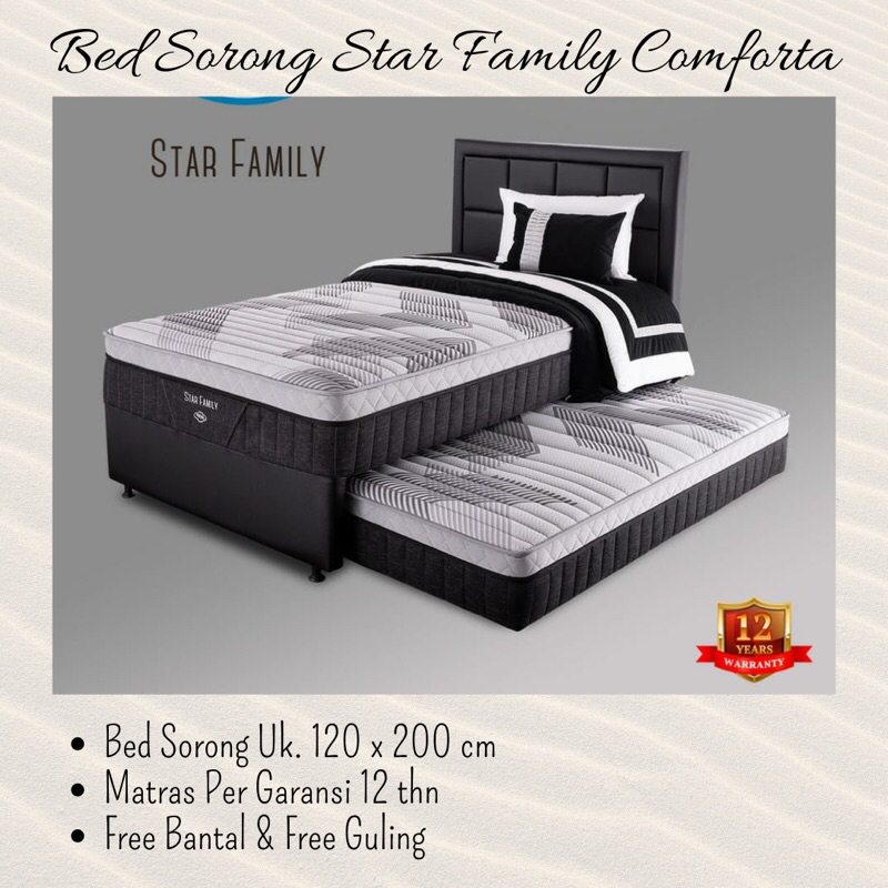 Henny Furniture Bed Sorong Star Family Comforta Uk. 120 x 200 cm / Bed Sorong No. 3 / Springbed Soro