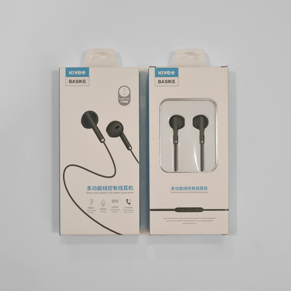 BASIKE HEADSET EARPHONE ORIGINAL UNIVERSAL 3.5 MM BSK-MT73 GREEN