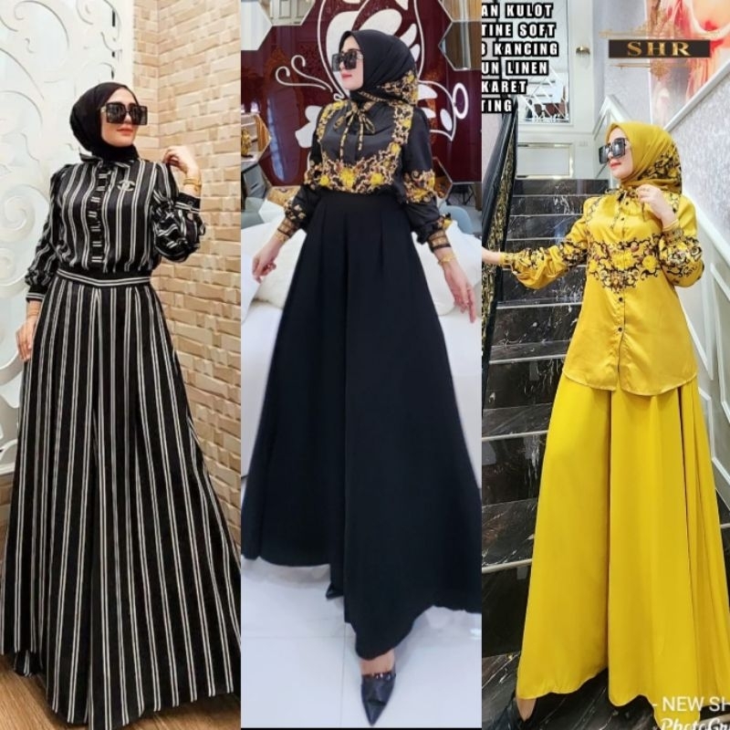 New SHR Setelan Kulot Shakila Ory 100% SHR