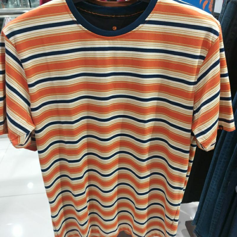 EMBA Kaos Pria Vintage Model Garis-Garis Super Halus Keren Original Brand Matahari