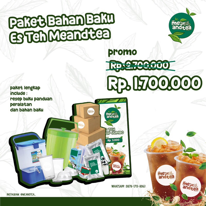 

Paket Usaha Es Teh Jumbo @meandtea (Paket Bahan Baku)