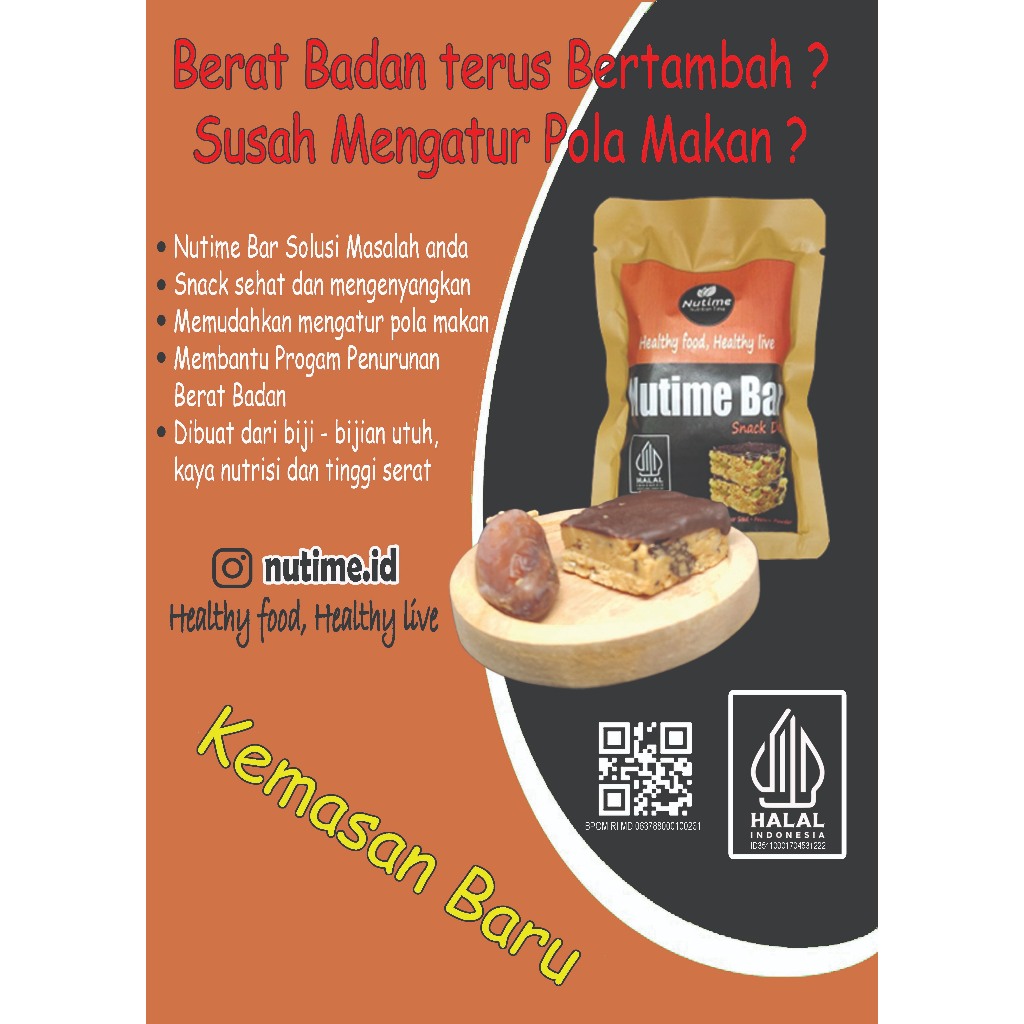 

nutime bar / snack diet murah / snack sehat murah