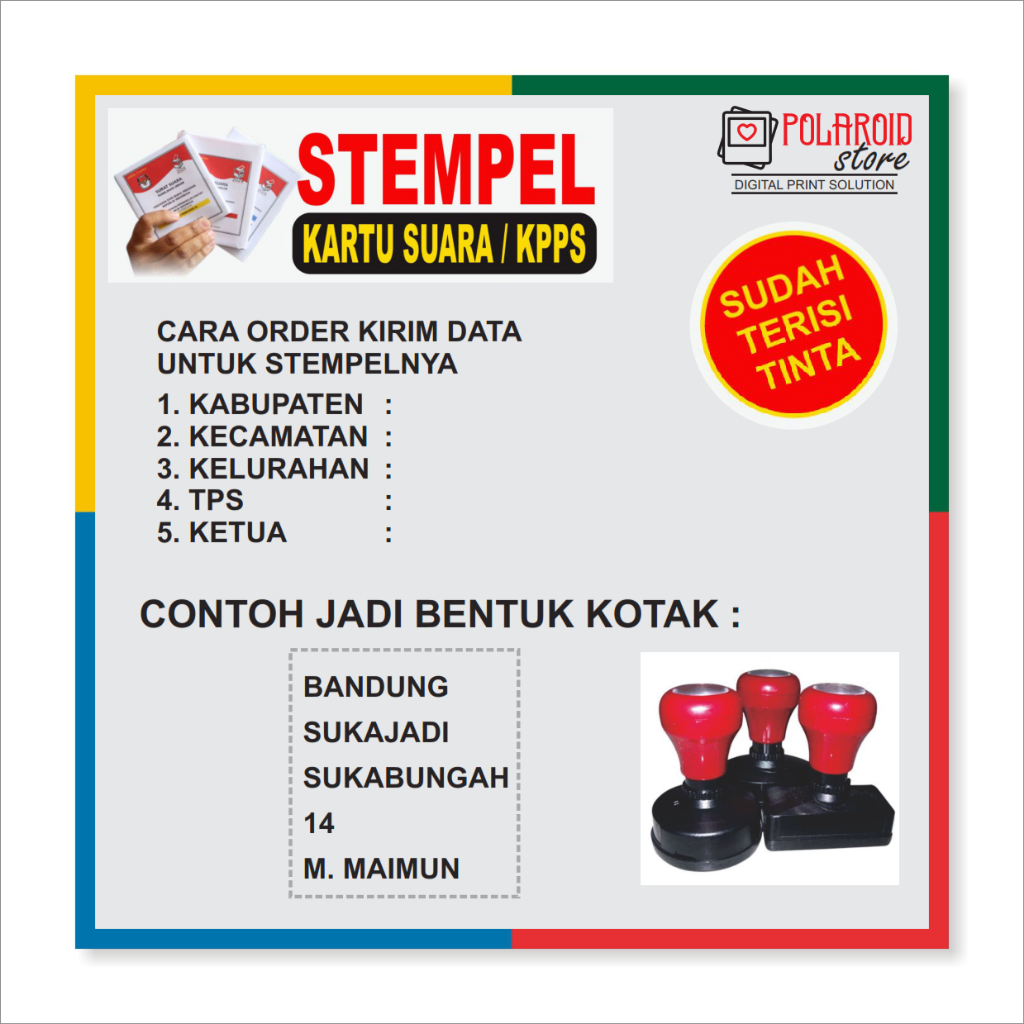 Stempel pemilu | stempel kpps | stempel surat suara