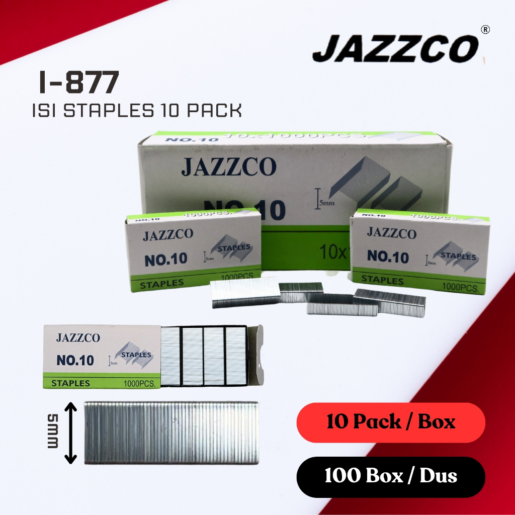

Grosir 1 Dus isi 1000 Pak kecil Isi Staples JAZZCO Kecil No. 10 / Refill Steples Stapler